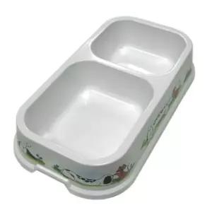 고양이 강아지 2구 애완동물 식기 그릇 비벤지 사료접시