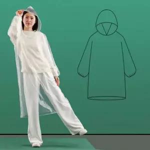 레인코트 성인용 일회용 우비 5개입 투명 비닐 비옷