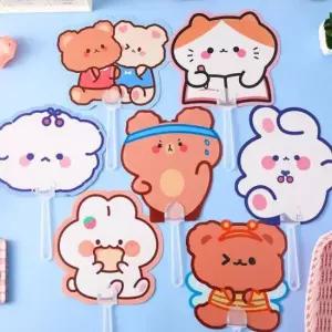 휴대용부채 GF 캐릭터 부채 여름 휴대용 손잡이