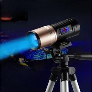 블루라이트 낚시 랜턴 충전식 야간 낚시용 퍼플 라이트 야광등 테이블용 조명