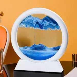 인테리어 원형 움직이는 오브제 액자 아트 시계 슬로우 샌드 모래멍 [mD2B321]