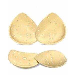 KSang 방수 두꺼운 수영복 삽입물 - 2쌍 푸시업 브라 패드 비키니 스포츠용 가슴 강화제 추가 컵 A/B 베이지 색상