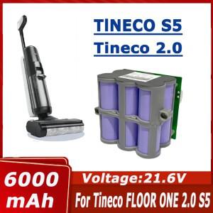 21.6V 6000mAh 교체용 배터리 티네코 FLOOR ONE 2.0 S5 PRO 2 스마트 스팀 바닥 청소기 액세서리 부품