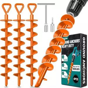 페이티브 그라운드 앵커 나사 끼우기 헤비 듀티 트램펄린 텐트 가제보 카포트 트랩 캐노피 스윙 세트용