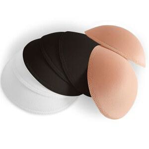 WMugthome 3켤레 라운드 심 여성용 탈착식 스포츠 요가 브라 패드, 비키니 탑 패드 인서트