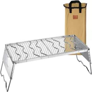 캠핑문 휴대용 캠프파이어 그릴 윈드스크린 내구성 스테인리스 접이식 다리 큰 롱 하드 타입 MS-1019-SW