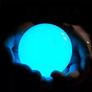 천연 야명주 영구 야광석 크리스털 형석구 장식품 인테리어 반짝반짝 원석 라이트 빛나는