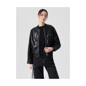 브랜드정품 에잇세컨즈 8SECONDS 페이크레더 보머 자켓 재킷 블랙 (11423ZAY15) 127998