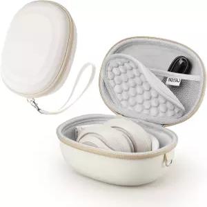 Beats Studio Pro/Solo 4/Solo 3/Studio3 온이어 헤드폰 휴대용 여행용 하드 쉘 보관 가방(베이지) 케이스