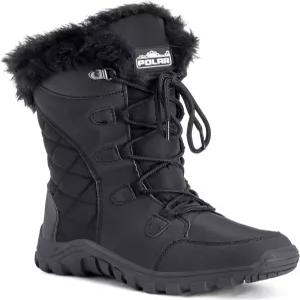 폴라 여성 퀼팅 인조 모피 커프 겨울 오리 고무 밑창 내구성이 뛰어난 눈비 야외 부츠