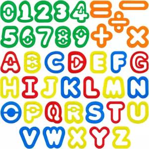 반죽 알파벳 커터 숫자 수학 기호 글자와 숫자를 배우기 위한 훌륭한 도구 세트