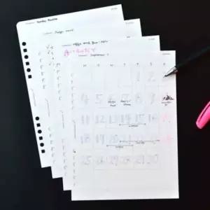 [문구] A5 바인더 리필 노트속지 6공 패드 다용도 내지 리필용지