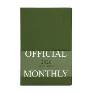 [문구] 오피셜 다이어리 B6 월간 스케줄러 업무용 그린 색상 열두달 계획서