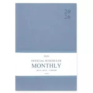 [문구] 2026 오피셜 고다이어리 월간 스케줄러 빅 업무용 캘린더 워터블루