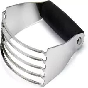 밀가루 버터 혼합용 반죽 블렌더 헤비 듀티 페이스트리 커터 스테인리스 스틸 전문 베이킹 도구(블랙)