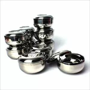 스텐 이중구조 10p 세트 보온 보냉 반상기 합식기 식기세트 반상기 합식기