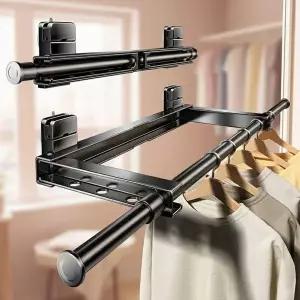 접이식 빨래 건조대 슬림형 빨판식 공간 절약 제품 무타공 세탁