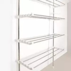 접이식 빨래 건조대 4단 원룸 기둥식 이불 폭 조절 가능 세탁물