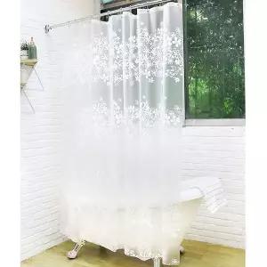 샤워 커튼 욕조 차단막 샤워실 가리개