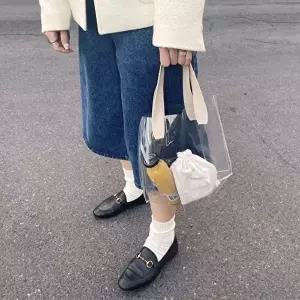 투명백 비치백 투명 바캉스 바닷가 휴양지 가방 숄더백 대형