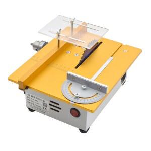 소형 테이블 쏘 톱 나무 각도톱 기계 전기 리프팅 자르는 목공 미니