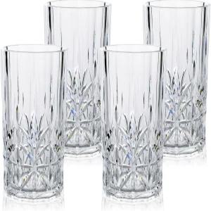 벨라포르테 샤터프루프 트리탄 플라스틱 톨 텀블러 4 18온스 세트 - 머틀 비치 음료 잔 파티용 깨지지 않는