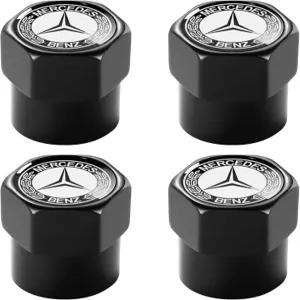 메르세데스 벤츠 AMG 금속 자동차 휠 에어 캡용 타이어 밸브 스템 캡 자동 액세서리 4팩 블랙