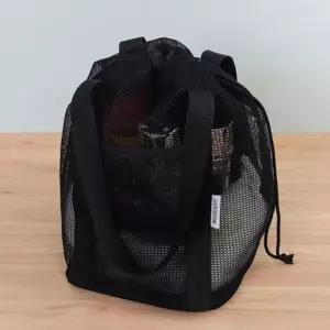 ( )아이보리 메쉬 목욕 가방 소형 사우나 수영장 휴대용 방수 수납 가방 소품