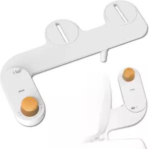 보보 베이직 9 리얼 대나무 손잡이 세탁 기능 자동 청소 노즐 변기용 비전기 비데 부착 수압 조절 가능