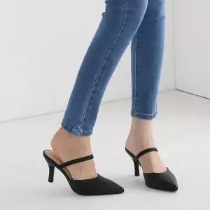 [라일리] Rly 미들힐 슬링백 정장구두 토오픈 웨지힐 키높이 구