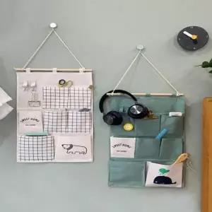 공간활용 패브릭 벽걸이 수납 문걸이 벽걸이 수납 포켓 정리함 옷방