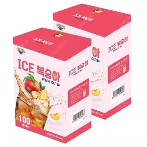 [셀러허브]지노 아이스 복숭아 100T X 2개 아이스티 홍차 일회용 (S12264590)
