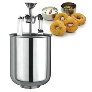 완벽한 모양과 바삭한 메두바다를 위한 스테인리스 스틸 메두바다 메이커, 도넛 메이커 디스펜서 메두와다 몰드 남인도 식기류