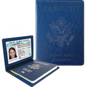 여행 남성을 위한 시조비 여권 소지자, RFID 차단 커버 케이스 지갑 카드 슬롯, 국제 시 여성을 액세서리 필수품, 크루즈 선박 필수품 선물, 네이비 블루