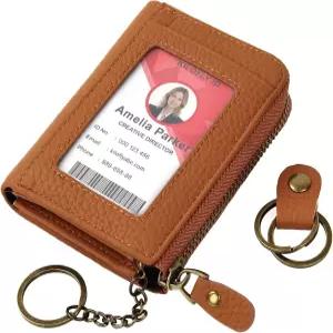 킬로플라이 정품 가죽 카드 슬롯 ID 홀더 지갑 + 열쇠고리 케이블 정리함