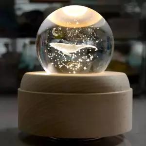 뮤직박스 크리스털 볼록 오르골 빈티지오브제 크리스마스