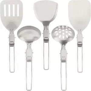 카칼로테 캠핑 주방용품 세트 5Pcs 스테인리스 휴대용 접이식 야외 조리기구 캠핑용품 RV 차량용 텐트