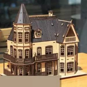 취미diy 타운홈블랙 하우스 조립 조립건물 미니어처 프라모델