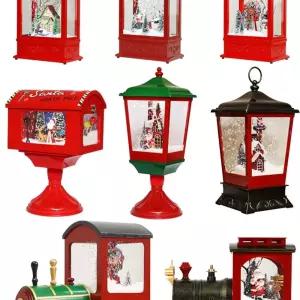 LED 멜로디 오르골 내리는 눈 산타