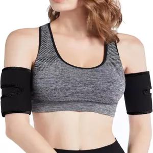 베이커다니 핫 스웨트 네오프렌 압박 팔 사우나 슬리브 슬림머 밴드 랩 암 트리머(한 쌍)