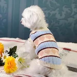 [셀러허브 생활리빙]강아지니트 고양이 애견 하트 조끼 베스트 봄 겨울 옷 (9409322A)