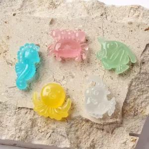 (100p세트 컬러믹스) 샤이닝 바다생물 야광 자갈/장식용/정원돌/조경돌/야광돌/정원/까페/다용도/데코용