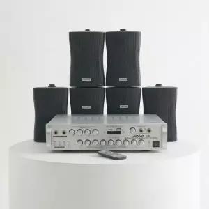 25~50평 매장 세트 매장용 앰프 스피커 세트 카페 업소용 강의실 헬스장 벽걸이 천장 스피커 MVM C4 C6