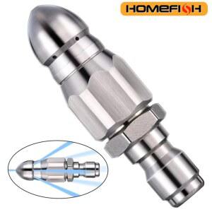 워터젯 고압 분사 노즐 하수구 스틸 세척기 플러그 물 퀵 1/4인치 스테인리스 청소 배수 도구 호스