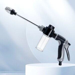 휴대용 고압 물 조절 가능한 금속 스프링클러 세척기 폼 호스 정원 자동차 노즐 세차기 물주기