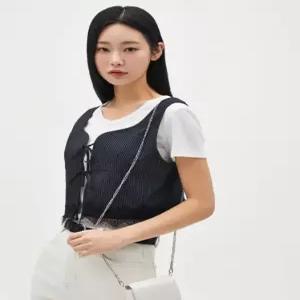 [LAP] 레이스 배색 리본 뷔스티에 AR1WV260