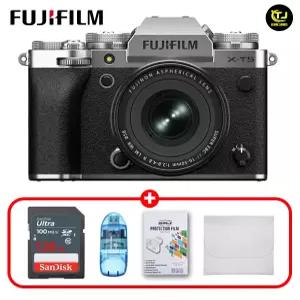 후지필름 정품 X-T5 실버 / XF16-50mm F2.8-4.8 R LM WR KIT / 128G+리더기+잘라쓰는보호필름+극세사융 /TJ
