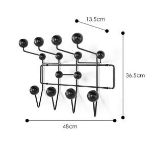 행잇올 레인보우 우드 벽걸이 행거 구슬 미니