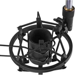 진동과 충격 소음을 줄이기 위한 직경 28mm-31mm 다이내믹 마이크용 선몬 마이크 마운트 홀더 AT2005-USB