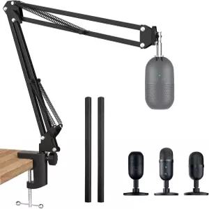 세이렌 V3 미니 붐 암 - V2 X 및 대부분의 마이크용 마이크 3/8인치에서 5/8인치 어댑터로 조절 가능한